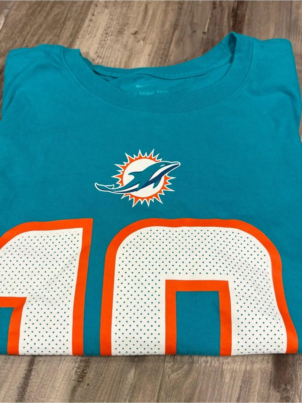 Nike Miami Dolphins Tyreek Hill #10 T Shirt Aqua NFL Football Mens M